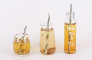 3-Pack Stainless Steel Straws with Bottle Opener